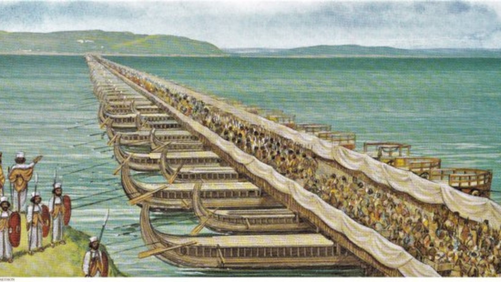 The Hellespont bridge and Xerxes