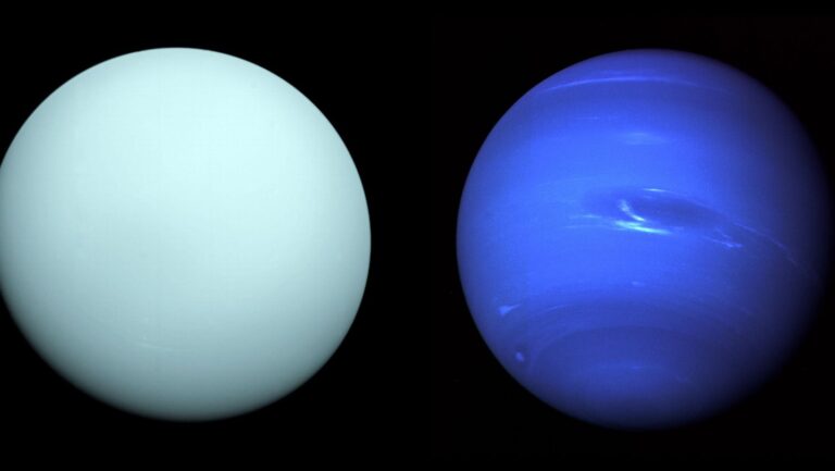 Why Are Uranus and Neptune Blue? A Puzzle of Ice Giants